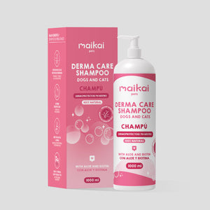 Champú hipoalergénico con aloe y biotina - PH neutro - Calma y fortalece – 1 L