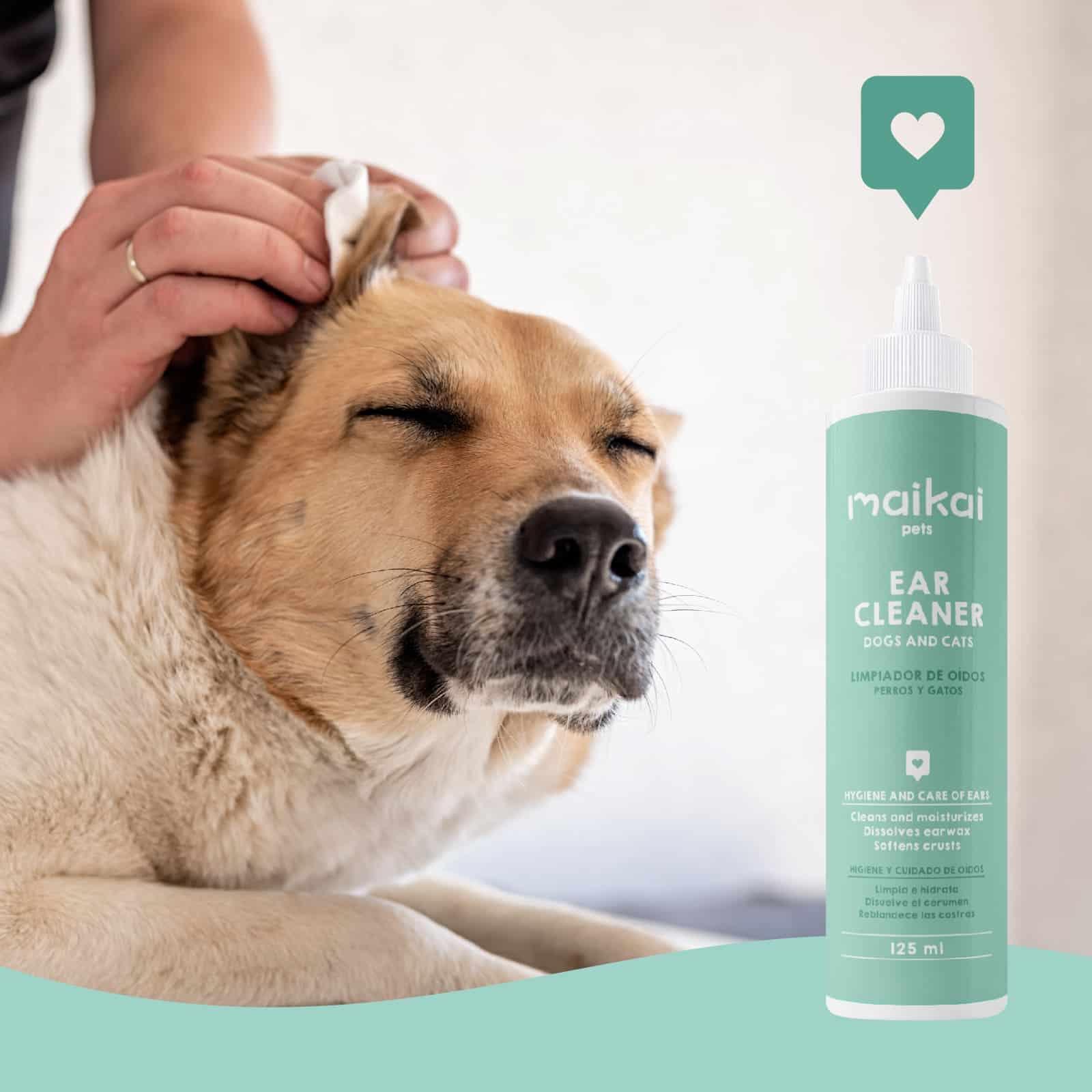 Limpiador de oídos para perros, elimina cera y suciedad de forma suave y efectiva