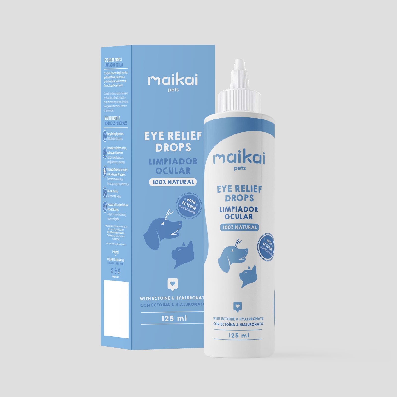 Producto para la limpieza ocular de perros y gatos.