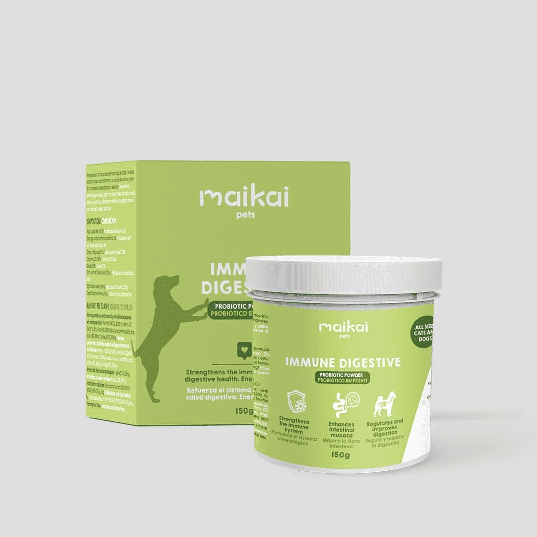Probióticos Maikai Pets para perros y gatos, suplemento natural que ayuda a mejorar la digestión, fortalecer el sistema inmune y mantener la salud intestinal de tu mascota