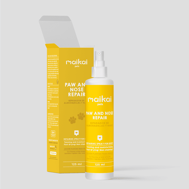 Protector de almohadillas y nariz Maikai Pets para perros y gatos, producto natural que hidrata y protege las patas y la nariz, manteniéndolas saludables y suaves.