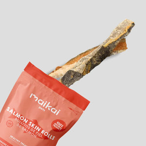 Rollitos de piel de salmón deshidratados - 8 uds