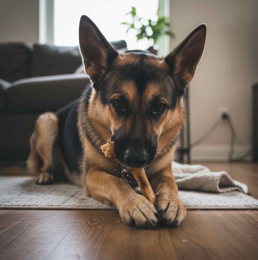 Snacks naturales de patitas de cordero para perros de Maikai Pets, ideales para fortalecer los dientes, entretener y ofrecer una recompensa saludable.