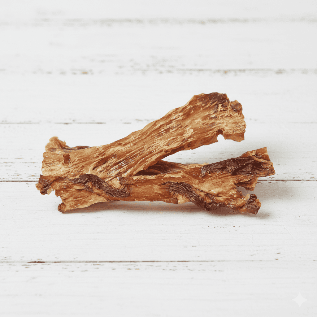 Tendones de ternera naturales para perros, duraderos y saludables, perfectos para masticar, fortalecer la dentadura y como snack proteico.