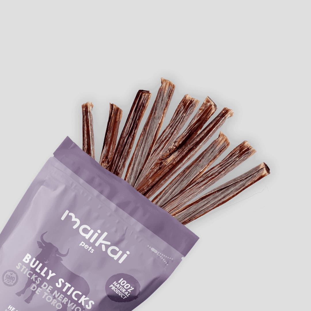 Snacks de nervio de toro Maikai Pets para perros, pack de 10 unidades, snack natural y duradero que favorece la salud dental y mantiene a tu perro entretenido de forma saludable.