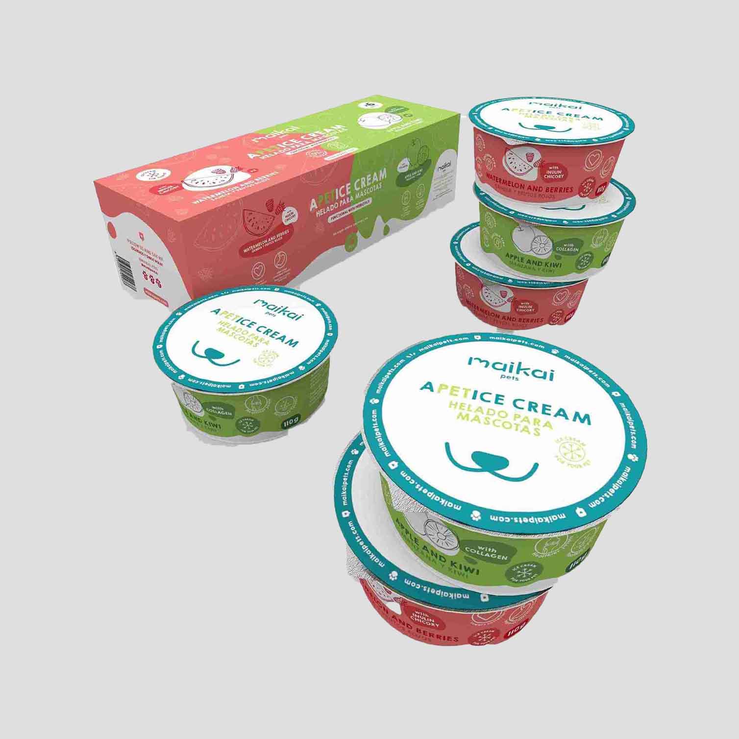 Yogures helados ricos en calcio para perros y gatos, snack saludable y refrescante, ideal para el bienestar y la nutrición de las mascotas.