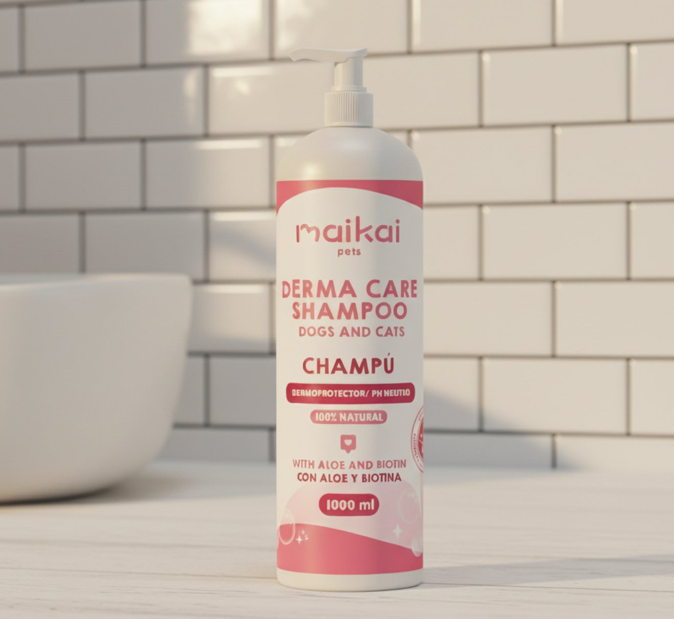 Champú hipoalergénico Derma Care para perros de Maikai Pets.