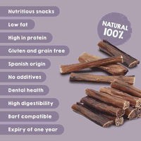 Natural dehydrated bull tendon chew for dogs