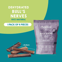 Box of dehydrated treats and natural chews for dogs.