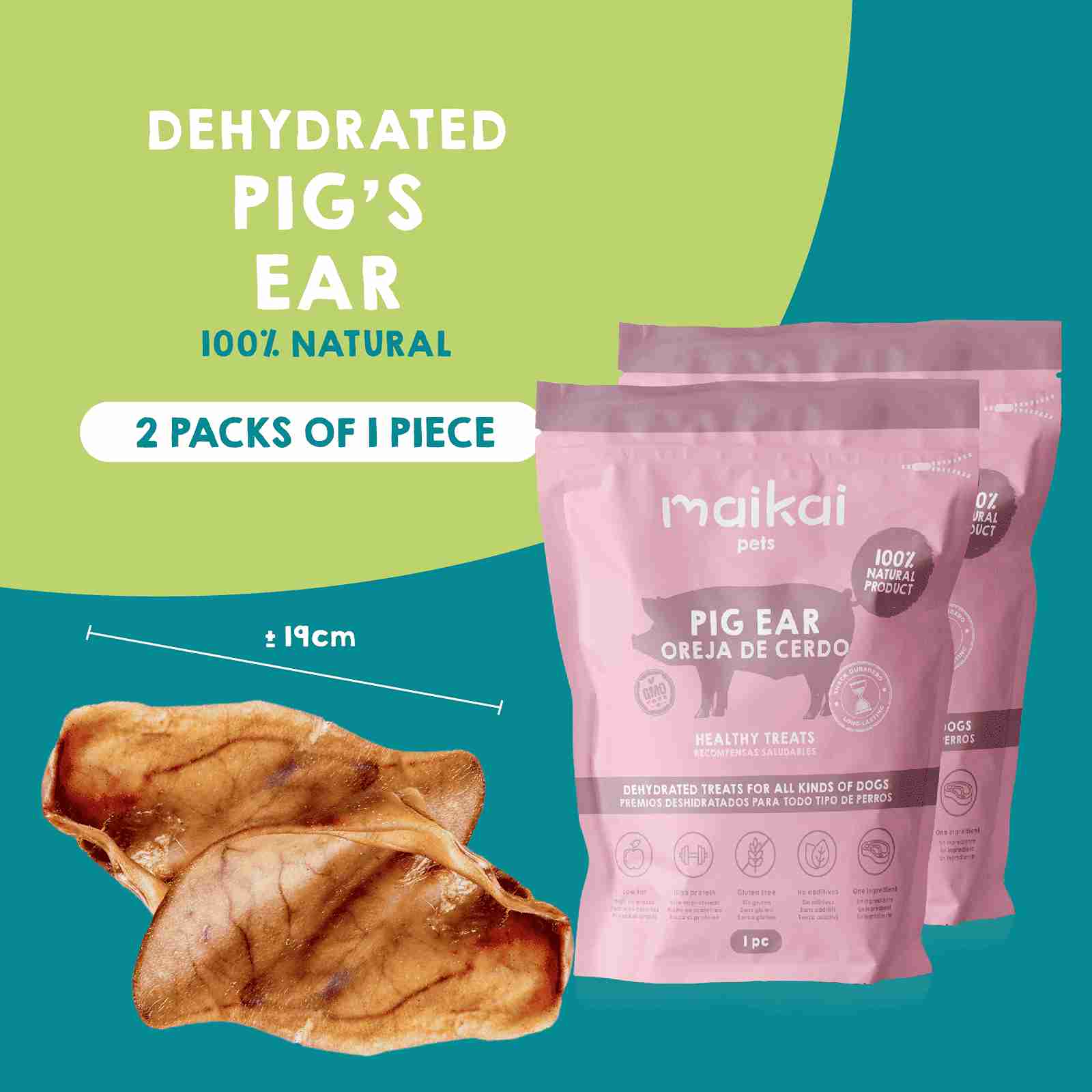 Gift box of natural snacks and natural chews for dogs.