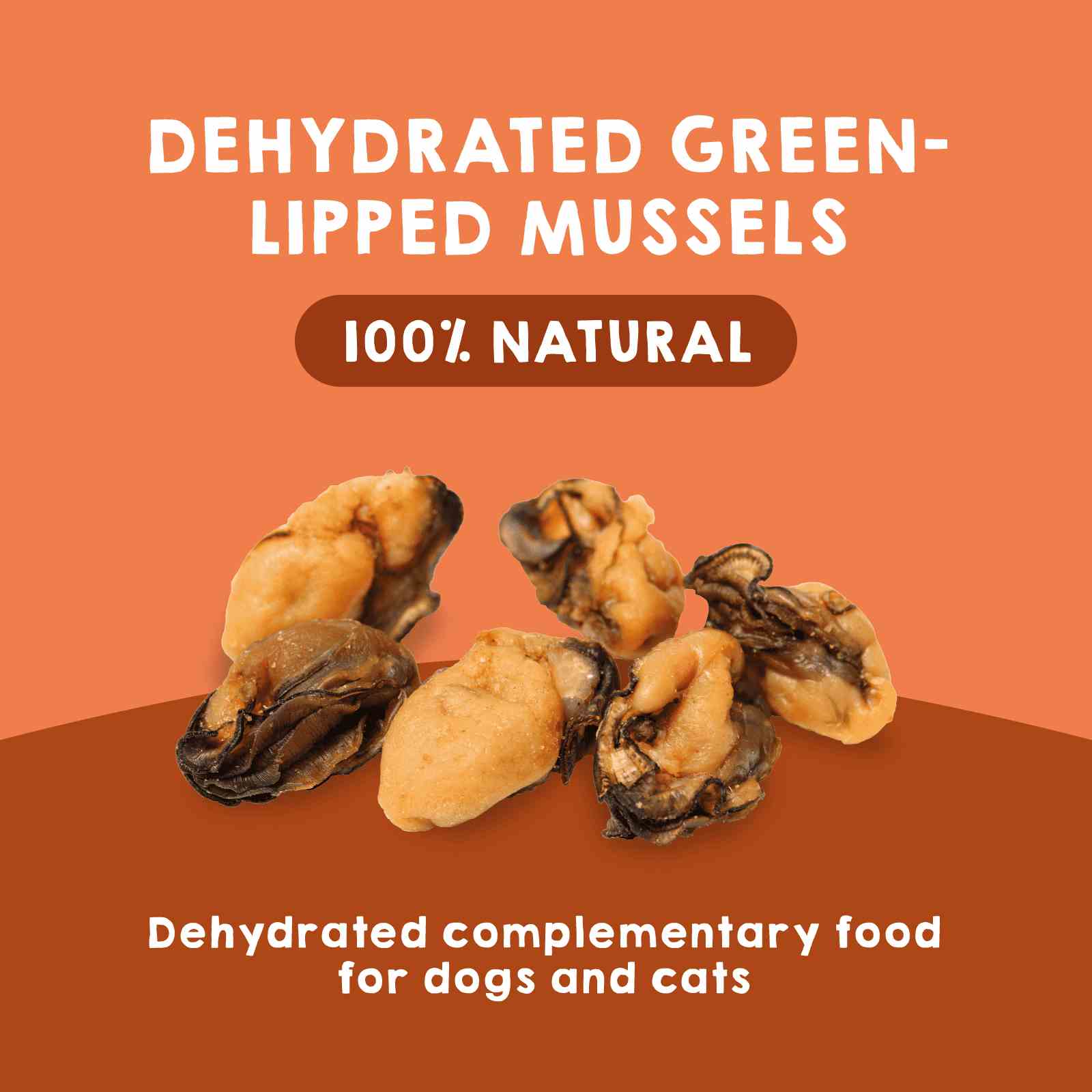 Natural green-lipped mussels treats for dogs and cats
