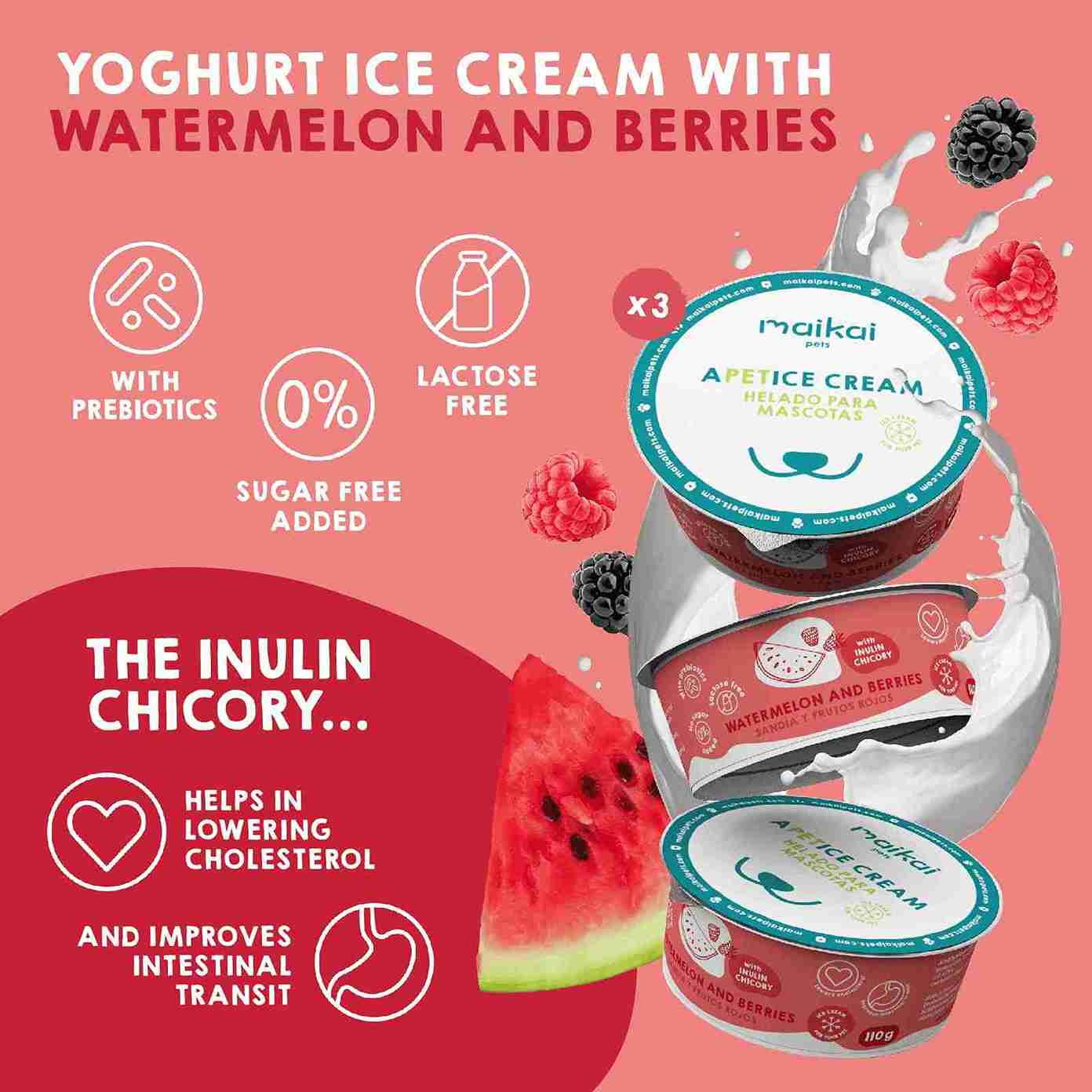 Ice creams with probiotics for dogs and cats