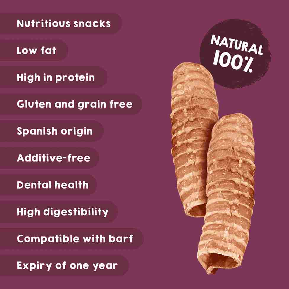 Natural beef trachea chew for dogs