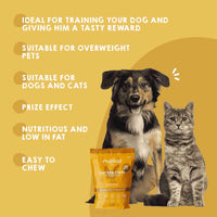 Natural chicken strip treats for dogs and cats