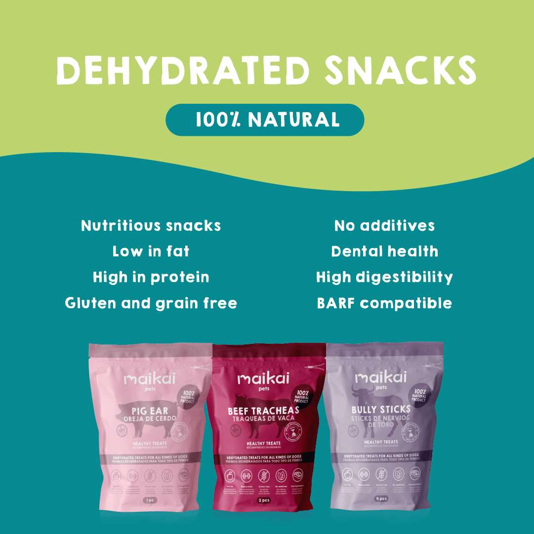 Pack of natural treats for large breed dogs.