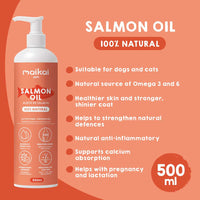 Snacks with anchovies and salmon oil for dogs and cats.