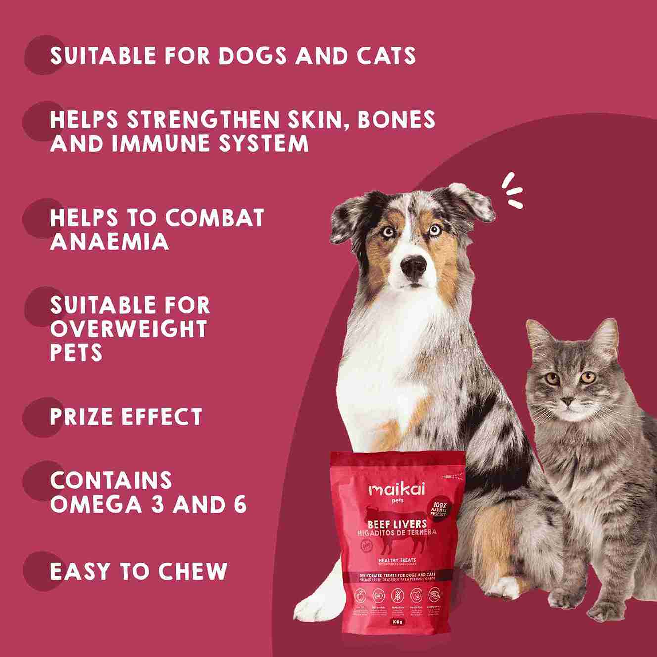 Natural veal liver snacks for dogs and cats