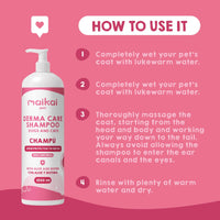 Hypoallergenic shampoo for dogs, suitable for frequent use.