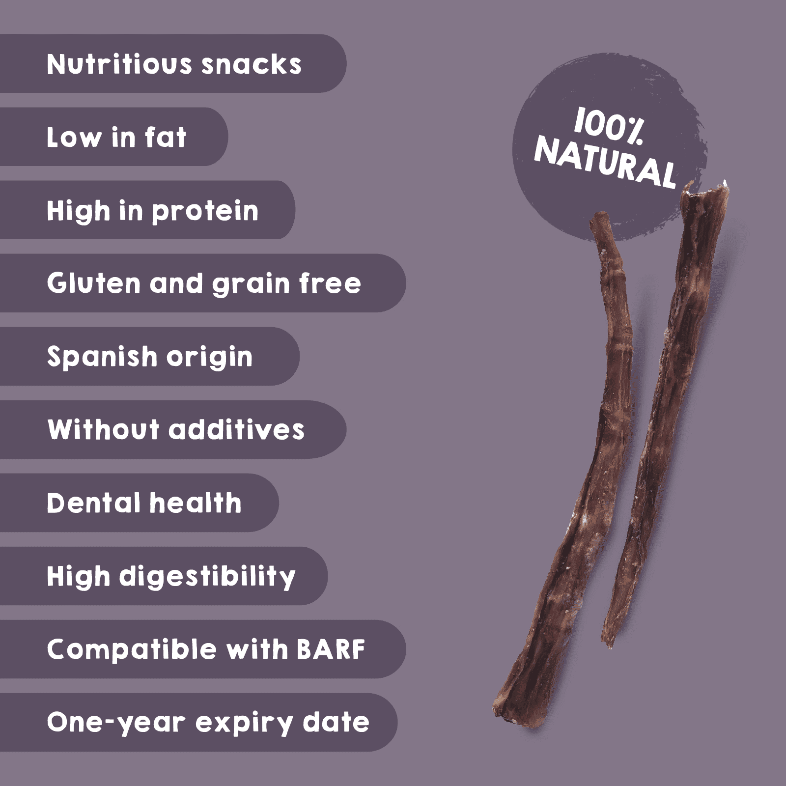 Natural oxtail chew for dogs