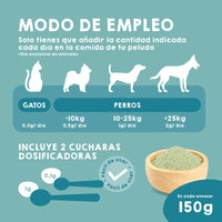 Antiplaca natural Maikai Pets para perros y gatos, producto que ayuda a mantener dientes y encías saludables, reduciendo el sarro de forma natural.