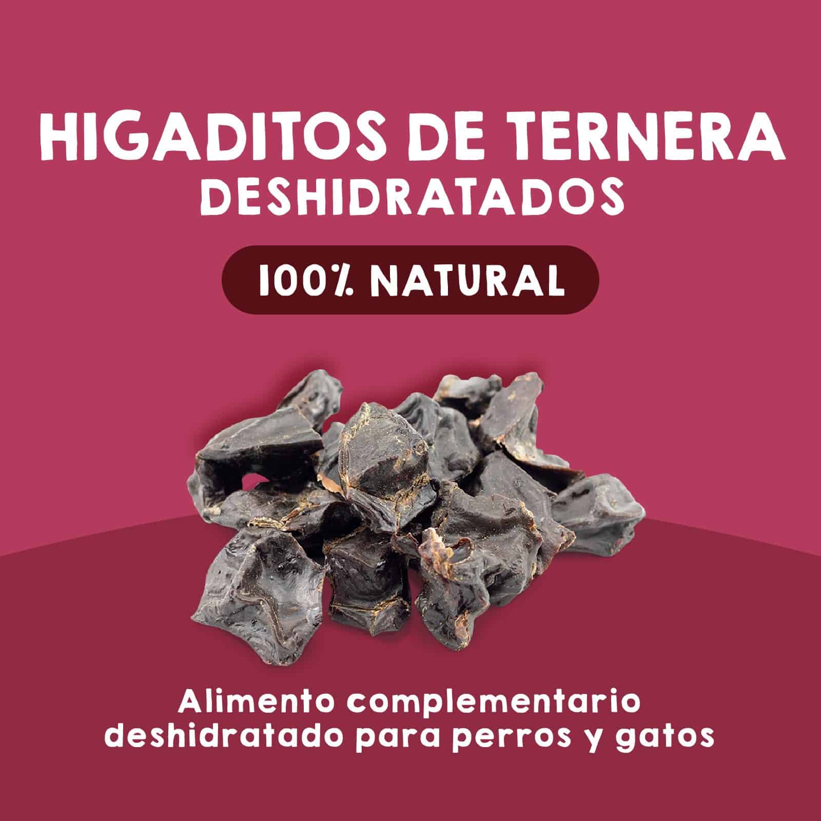 Chuches naturales Maikai Pets para perros y gatos: higaditos de ternera deshidratados, snack saludable y rico en proteínas para cuidar la nutrición y el bienestar de tu mascota.
