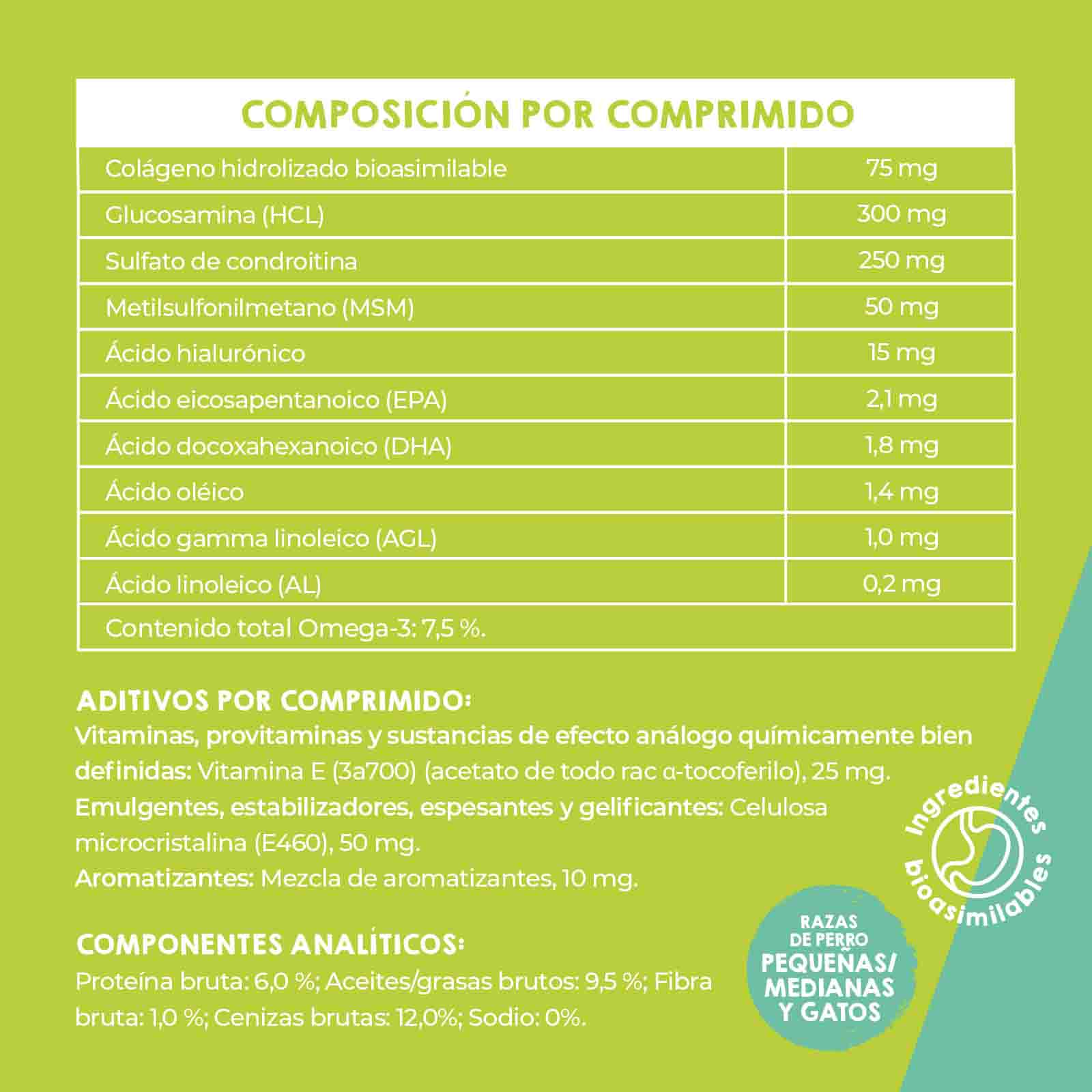 Condroprotectores para perros pequeños, suplemento natural que ayuda a mantener la salud articular y la movilidad