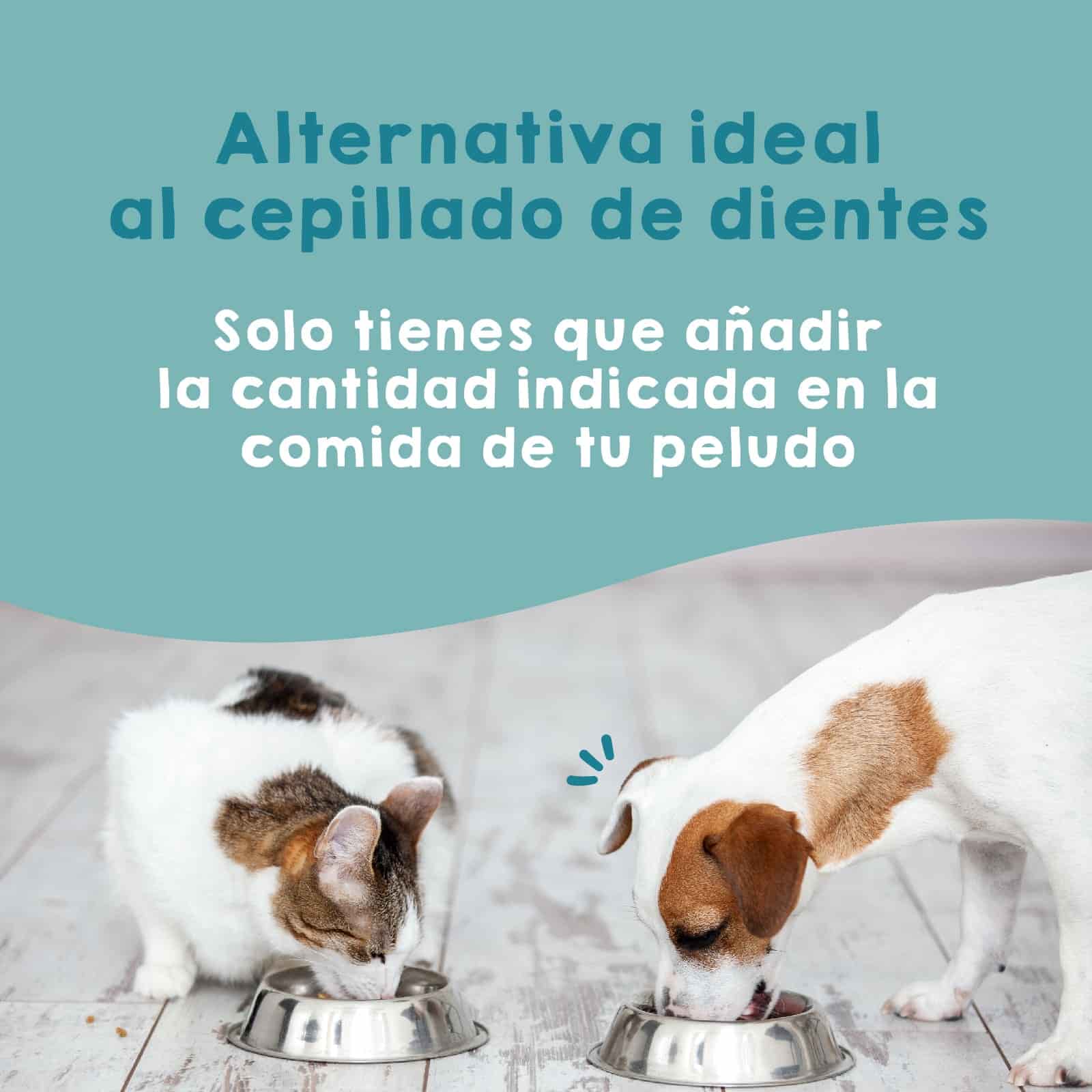 Limpiador dental Maikai Pets para perros y gatos, producto natural que ayuda a mantener dientes y encías saludables, reduciendo sarro y mal aliento de manera efectiva.