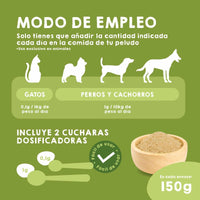 Instrucciones de uso del probiótico Maikai Pets para perros y gatos, guía para administrar correctamente el suplemento y mantener la salud digestiva e intestinal de tu mascota.