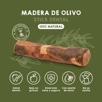 Mordedores de palo de olivo natural para perros de todos los tamaños, juguetes ecológicos y duraderos para una masticación saludable.