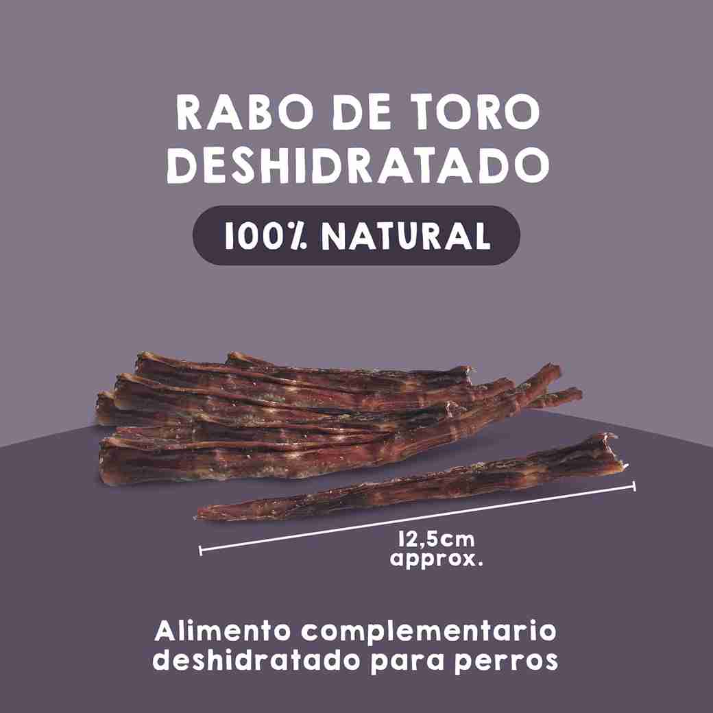 Premios de rabo de toro para perros, snack natural y masticable que fortalece dientes y encías