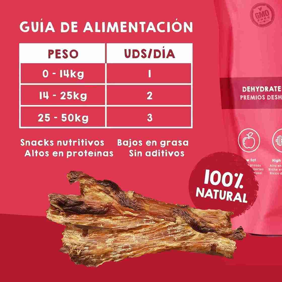 Premios de tendones de ternera para perros, snack natural y masticable que fortalece dientes y encías