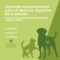 Probiótico natural Maikai Pets para gatos, suplemento que ayuda a mejorar la digestión, equilibrar la flora intestinal y fortalecer el sistema inmunológico de tu mascota.