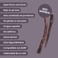 Snack duro de rabo de toro para perros, premio natural masticable que ayuda a limpiar dientes y fortalecer encías