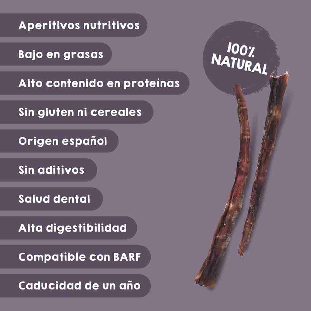 Snack duro de rabo de toro para perros, premio natural masticable que ayuda a limpiar dientes y fortalecer encías