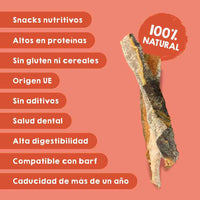 Snacks de piel de salmón para perros y gatos, premio natural rico en omega 3 para una piel y pelaje saludables