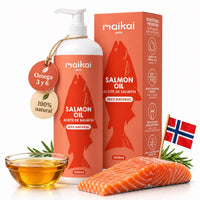 Aceite de salmón Maikai Pets para perros y gatos, formato 1 litro