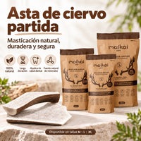 Corna di cervo naturali - Dimezzate