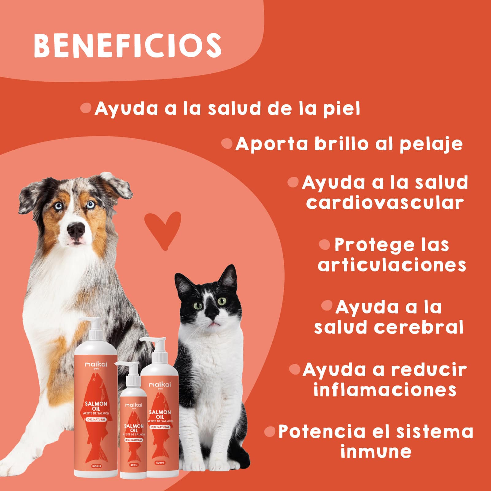 Aceite de salmón para gatos.