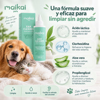Limpiador de oídos de fórmula suave para perros y gatos