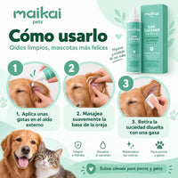 Cómo usar el limpiador de oídos en tu perro o gato paso a paso