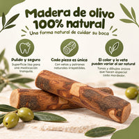 Madera de olivo 100% natural para perros, pulida y segura: cada pieza es única