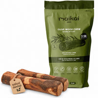 Palo de olivo Maikai Pets para perros, talla M, pack de 2