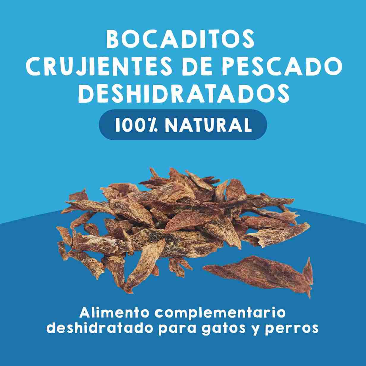 Snacks deshidratados de pescado para perros y gatos, premios naturales ricos en proteínas y ácidos grasos omega-3 para una dieta saludable