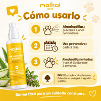 Cómo aplicar el reparador de almohadillas en spray a tu perro