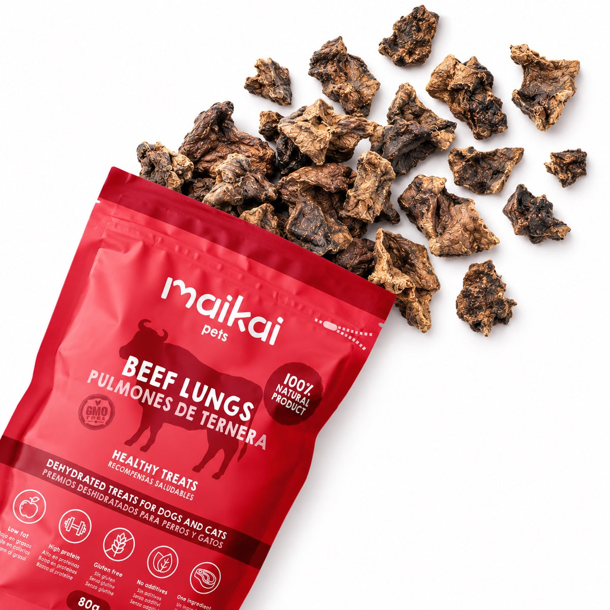 Dehydrated beef lung – 80 g