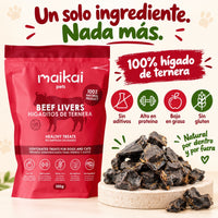 Premio de un solo ingrediente: 100% hígado de ternera deshidratado, sin aditivos