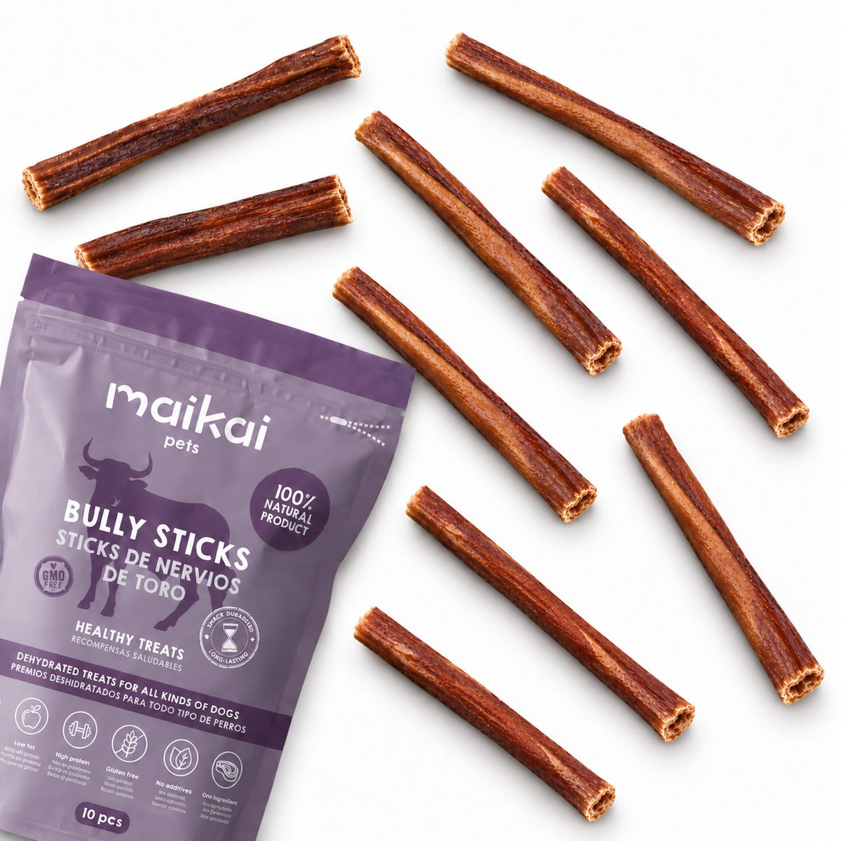 Dehydrated bully sticks