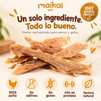 Tiras de pollo de un solo ingrediente: 100% pollo, sin aditivos y sin gluten