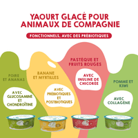 Glaces au yaourt pour chiens et chats, 4 unités.