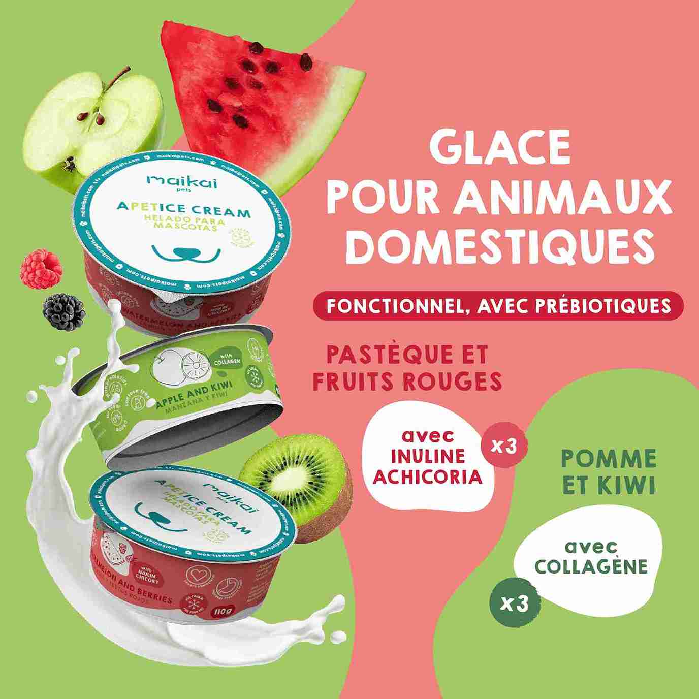 Glaces rafraîchissantes au yaourt pour chiens et chats